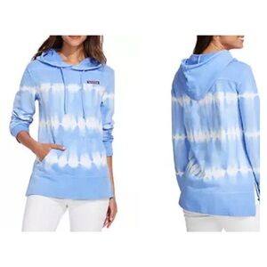 Vineyard Vines Light Blue Tie-Dye Hoodie Size S 100% Cotton